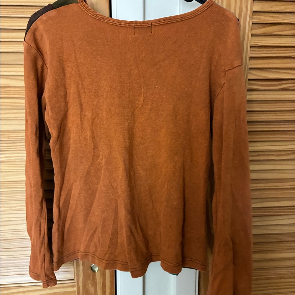 Rising International Multicolor Patchwork Top siz… - image 4